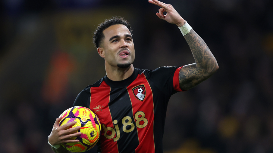 Justin Kluivert usai cetak gol untuk Bournemouth