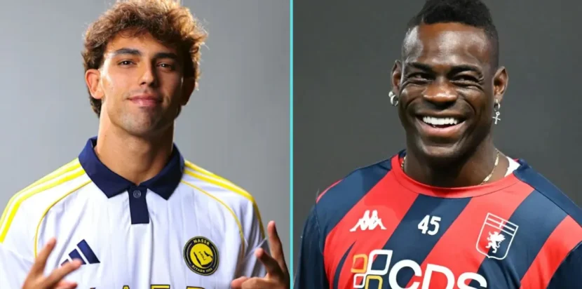 Joao Felix dan Mario Balotelli memakai jersey klub terbaru mereka, dua pemenang Golden Boy yang gagal memenuhi ekspektasi karier.