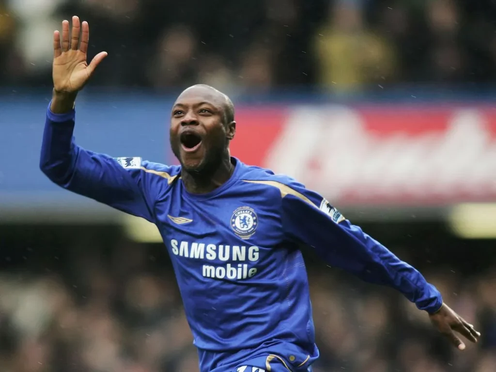 William Gallas merayakan gol bersama Chelsea di Premier League